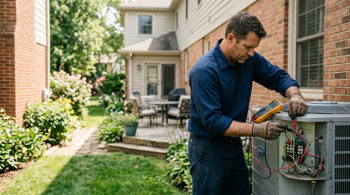 HVAC technician working near Wellsville, MO
